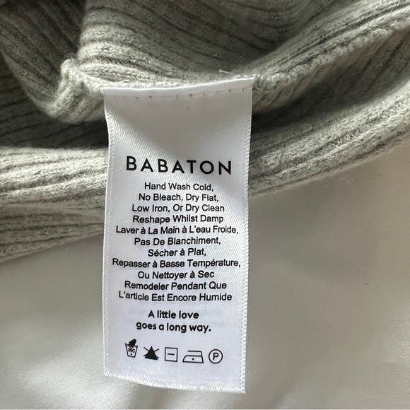 Babaton wool blend sweater in heather gray in size US XS - Picture 4 of 8